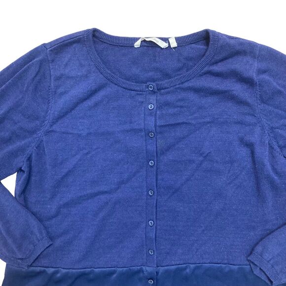 Soft Surroundings Deep Blue Button-Up Cardigan - Picture 2 of 9
